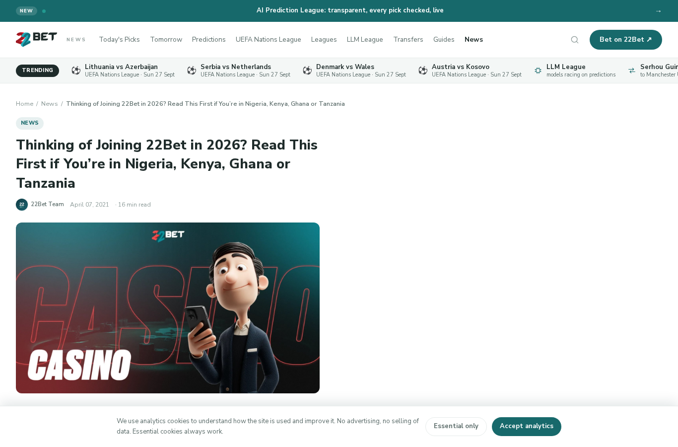 ຮູບຈັບພາບແຫຼ່ງຂໍ້ມູນຂອງ 22Bet